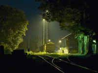 Fotografie nočního nádraží ve Zbraslavicích